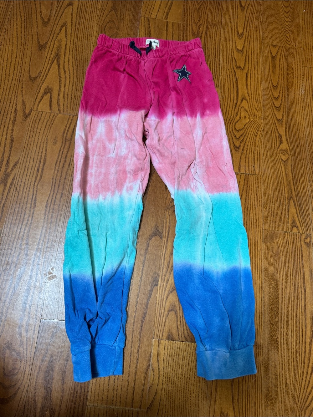 Hatley Kids Tie-Dye Sweatpants in Pink, Teal & Blue